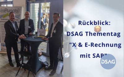 DSAG-Themen­tag „X- & E-Rech­nung mit SAP“: inPuncto nimmt als Aus­steller teil